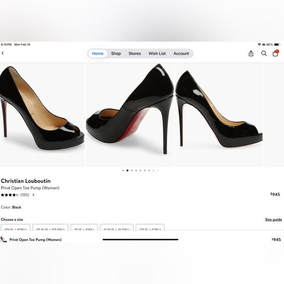 Christian Louboutin Paris peep toes heel 120 - Picture 9 of 9